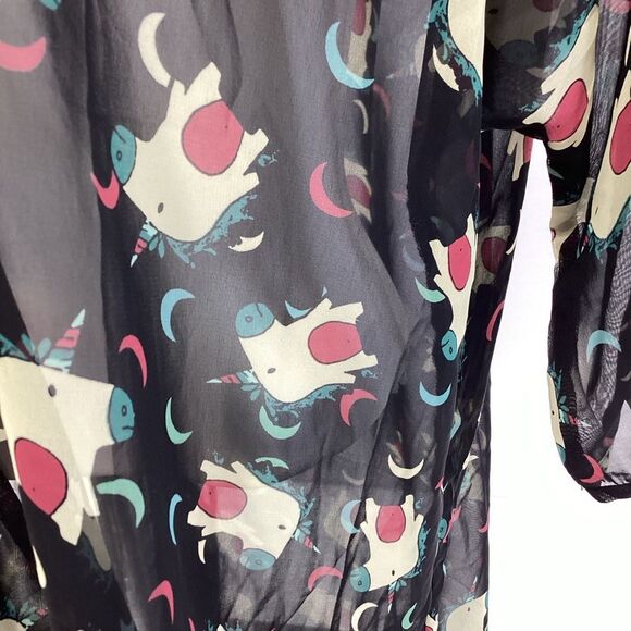 Lularoe Unicorn Sheer Swim Cover Up Kimono S - Picture 2 of 7